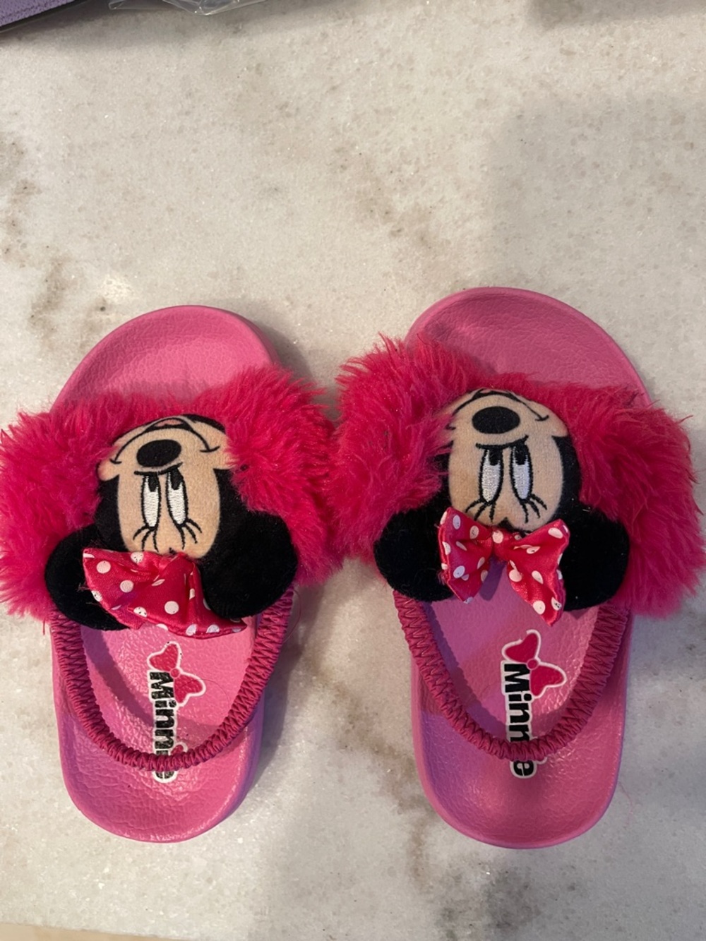 Minnie Mouse Pink Slides size 7/8